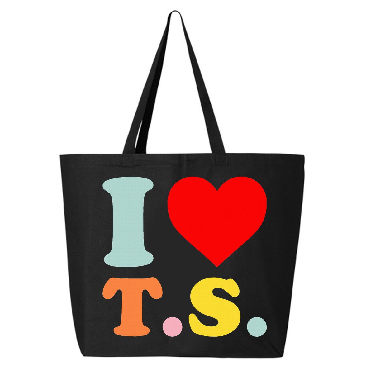 I Love T.S I Heart T.S Funny 25L Jumbo Tote