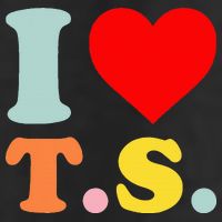 I Love T.S I Heart T.S Funny Golf Towel