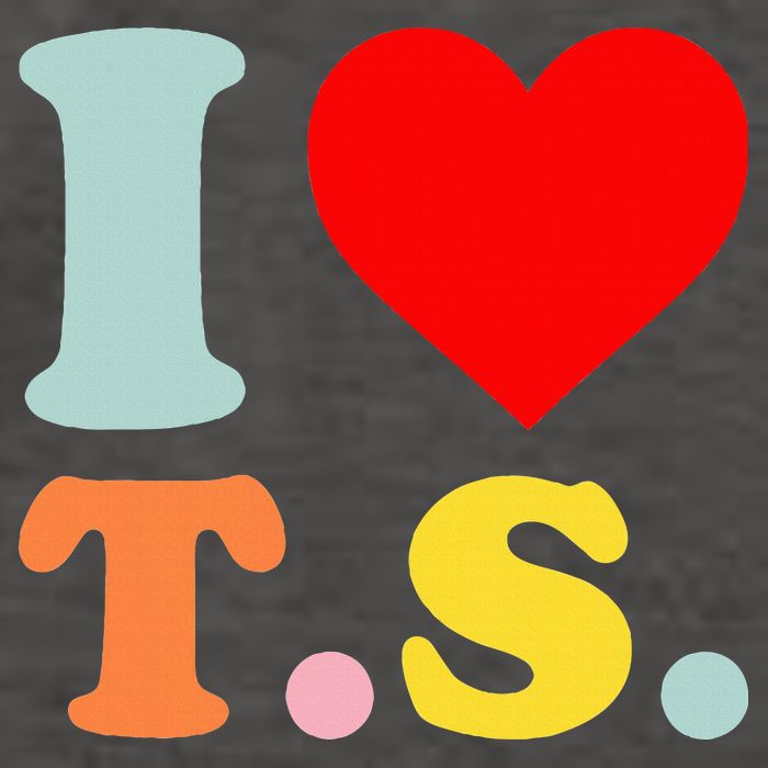 I Love T.S I Heart T.S Funny Vector Backpack