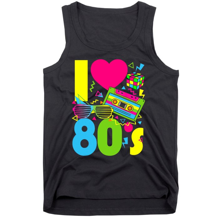 I Love The 80s 70s 80s Party Retro Costume Tank Top