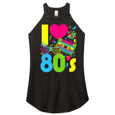 I Love The 80s 70s 80s Party Retro Costume Women’s Perfect Tri Rocker Tank