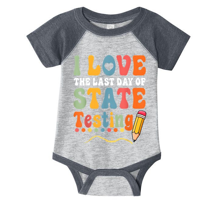 I Love The Last Day Of State Testing Do Your Best Testing Infant Baby Jersey Bodysuit