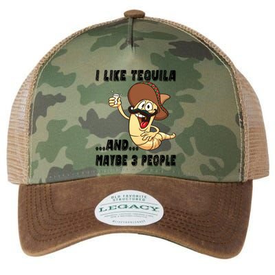 I Like Tequila And Maybe Three People Funny Tequila LoverS Gift Legacy Tie Dye Trucker Hat