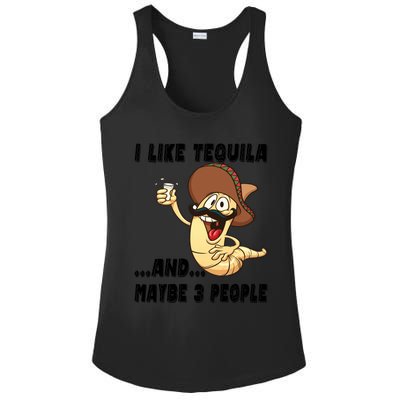 I Like Tequila And Maybe Three People Funny Tequila LoverS Gift Ladies PosiCharge Competitor Racerback Tank