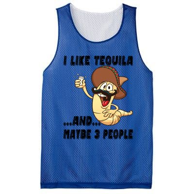 I Like Tequila And Maybe Three People Funny Tequila LoverS Gift Mesh Reversible Basketball Jersey Tank