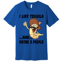 I Like Tequila And Maybe Three People Funny Tequila LoverS Gift Premium T-Shirt