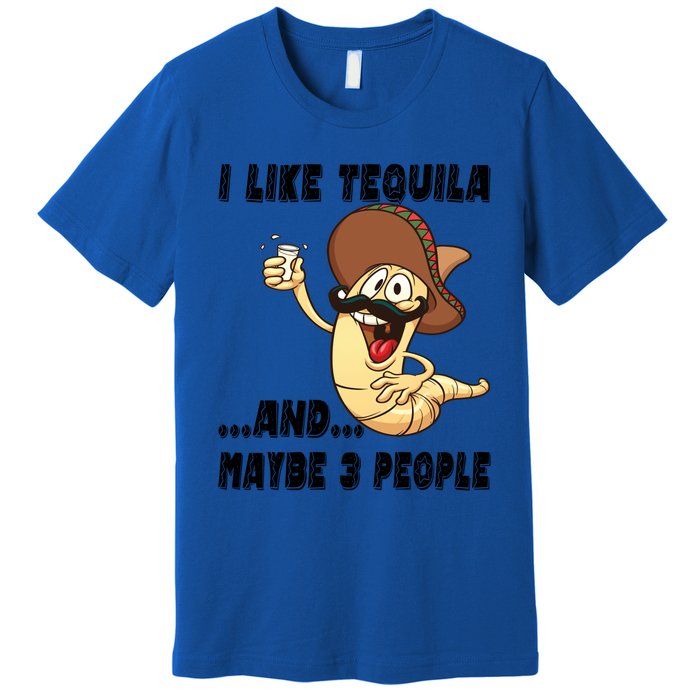 I Like Tequila And Maybe Three People Funny Tequila LoverS Gift Premium T-Shirt