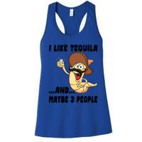 I Like Tequila And Maybe Three People Funny Tequila LoverS Gift Women's Racerback Tank