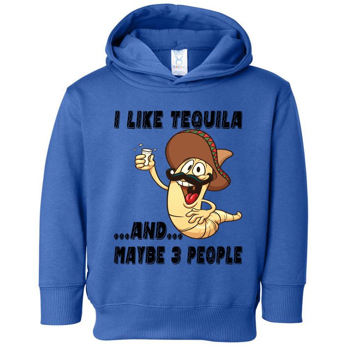 I Like Tequila And Maybe Three People Funny Tequila LoverS Gift Toddler Hoodie