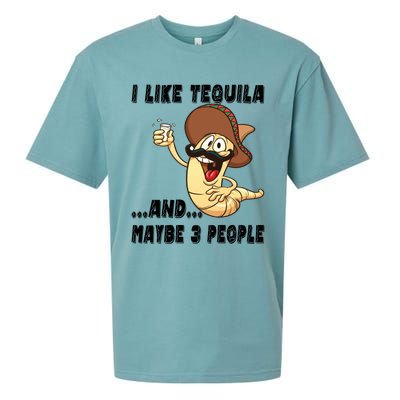 I Like Tequila And Maybe Three People Funny Tequila LoverS Gift Sueded Cloud Jersey T-Shirt