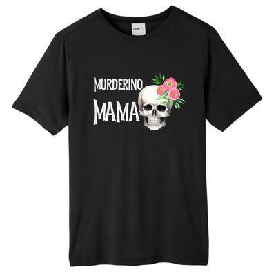 I Like True Crime Mom Murderino Mama Pink Floral Skull Stuff Meaningful Gift Tall Fusion ChromaSoft Performance T-Shirt