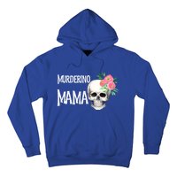 I Like True Crime Mom Murderino Mama Pink Floral Skull Stuff Meaningful Gift Hoodie