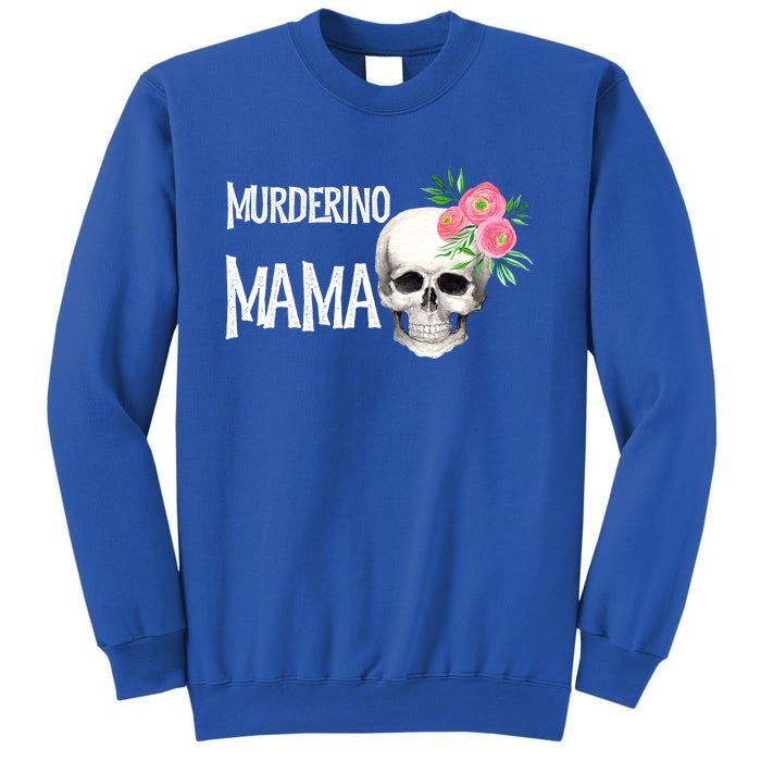 I Like True Crime Mom Murderino Mama Pink Floral Skull Stuff Meaningful Gift Sweatshirt