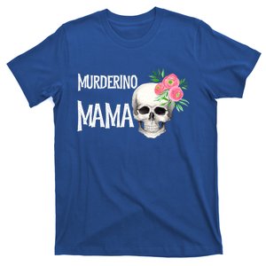 I Like True Crime Mom Murderino Mama Pink Floral Skull Stuff Meaningful Gift T-Shirt