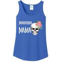 I Like True Crime Mom Murderino Mama Pink Floral Skull Stuff Meaningful Gift Ladies Essential Tank