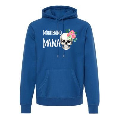 I Like True Crime Mom Murderino Mama Pink Floral Skull Stuff Meaningful Gift Premium Hoodie