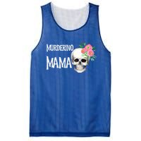 I Like True Crime Mom Murderino Mama Pink Floral Skull Stuff Meaningful Gift Mesh Reversible Basketball Jersey Tank