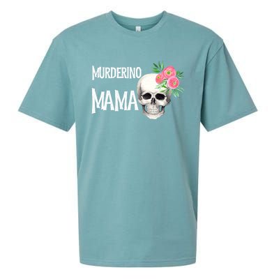 I Like True Crime Mom Murderino Mama Pink Floral Skull Stuff Meaningful Gift Sueded Cloud Jersey T-Shirt