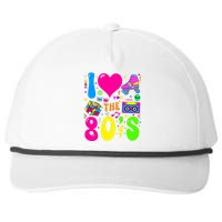 I Love The 80S Party 1980s Themed Costume 80s Theme Outfit Snapback Five-Panel Rope Hat