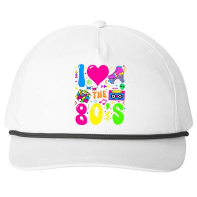 I Love The 80S Party 1980s Themed Costume 80s Theme Outfit Snapback Five-Panel Rope Hat