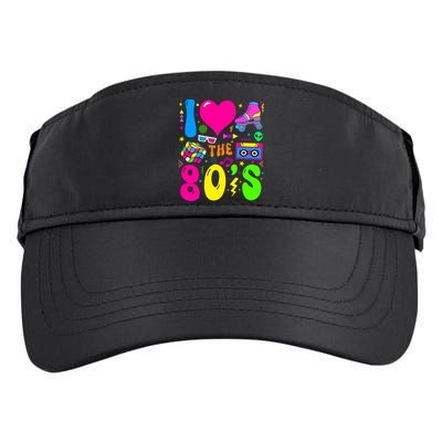 I Love The 80S Party 1980s Themed Costume 80s Theme Outfit Adult Drive Performance Visor