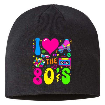 I Love The 80S Party 1980s Themed Costume 80s Theme Outfit Sustainable Beanie