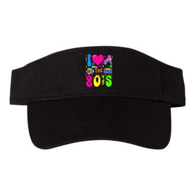 I Love The 80S Party 1980s Themed Costume 80s Theme Outfit Valucap Bio-Washed Visor