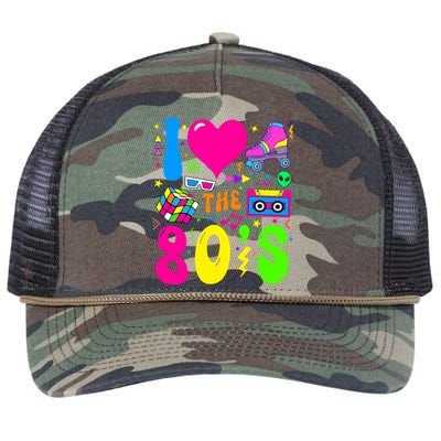 I Love The 80S Party 1980s Themed Costume 80s Theme Outfit Retro Rope Trucker Hat Cap