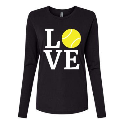 I Love Tennis Tennis Lovers Womens Cotton Relaxed Long Sleeve T-Shirt