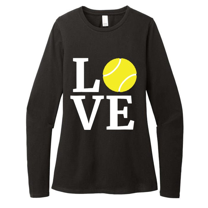 I Love Tennis Tennis Lovers Womens CVC Long Sleeve Shirt