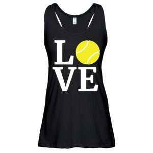 I Love Tennis Tennis Lovers Ladies Essential Flowy Tank