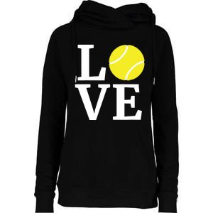 I Love Tennis Tennis Lovers Womens Funnel Neck Pullover Hood