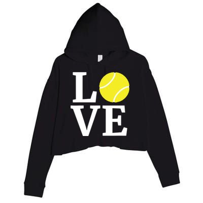 I Love Tennis Tennis Lovers Crop Fleece Hoodie