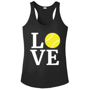 I Love Tennis Tennis Lovers Ladies PosiCharge Competitor Racerback Tank