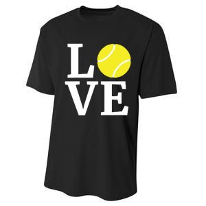 I Love Tennis Tennis Lovers Performance Sprint T-Shirt