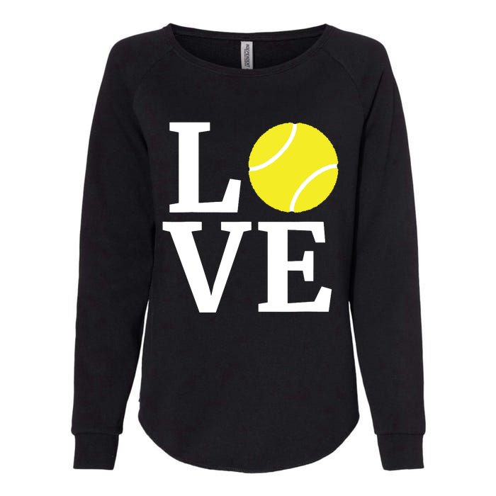 I Love Tennis Tennis Lovers Womens California Wash Sweatshirt