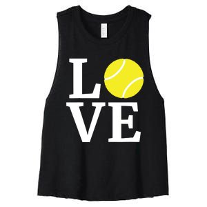 I Love Tennis Tennis Lovers Women's Racerback Cropped Tank