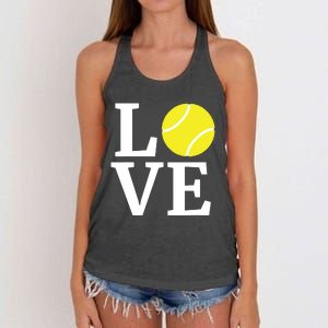 I Love Tennis Tennis Lovers Women's Knotted Racerback Tank