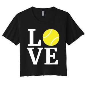 I Love Tennis Tennis Lovers Women's Crop Top Tee