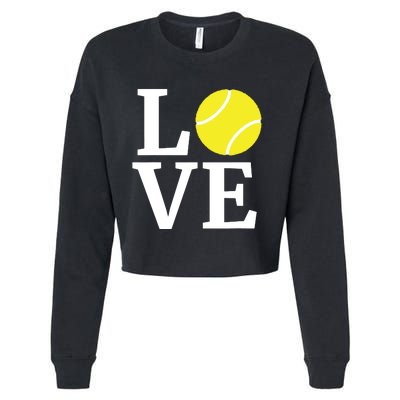 I Love Tennis Tennis Lovers Cropped Pullover Crew