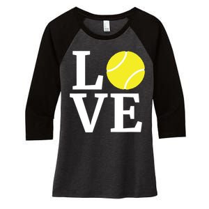 I Love Tennis Tennis Lovers Women's Tri-Blend 3/4-Sleeve Raglan Shirt