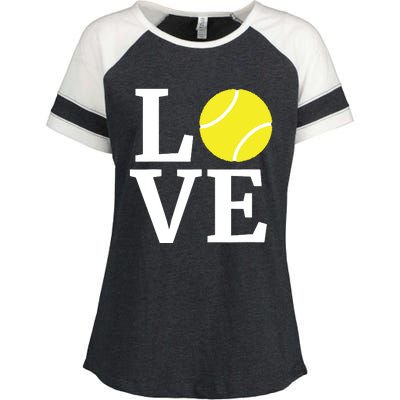 I Love Tennis Tennis Lovers Enza Ladies Jersey Colorblock Tee