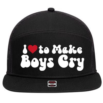 I Love To Make Cry 7 Panel Mesh Trucker Snapback Hat