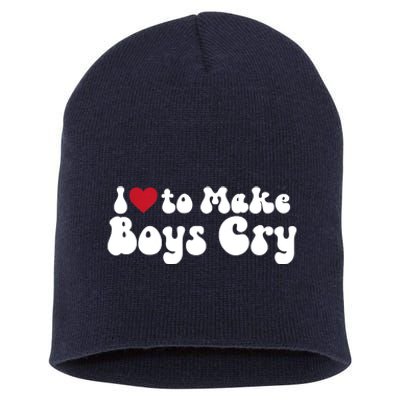 I Love To Make Cry Short Acrylic Beanie