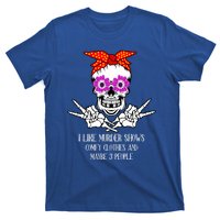 I Like True Crime Murder Shows Halloween Skull Costume Mom Gift T-Shirt