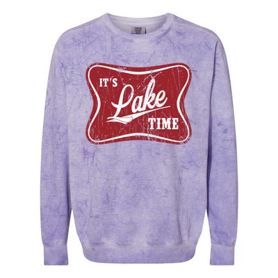 ItS Lake Time Lake Camper Life Likes Fishing Gift Colorblast Crewneck Sweatshirt