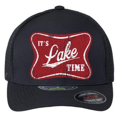 ItS Lake Time Lake Camper Life Likes Fishing Gift Flexfit Unipanel Trucker Cap