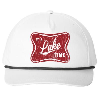 ItS Lake Time Lake Camper Life Likes Fishing Gift Snapback Five-Panel Rope Hat