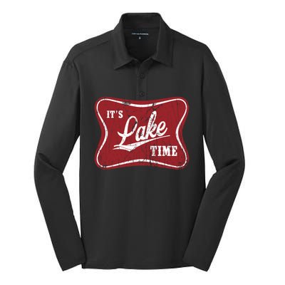 ItS Lake Time Lake Camper Life Likes Fishing Gift Silk Touch Performance Long Sleeve Polo