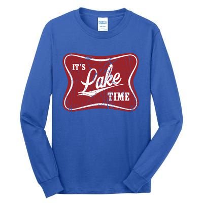 ItS Lake Time Lake Camper Life Likes Fishing Gift Tall Long Sleeve T-Shirt